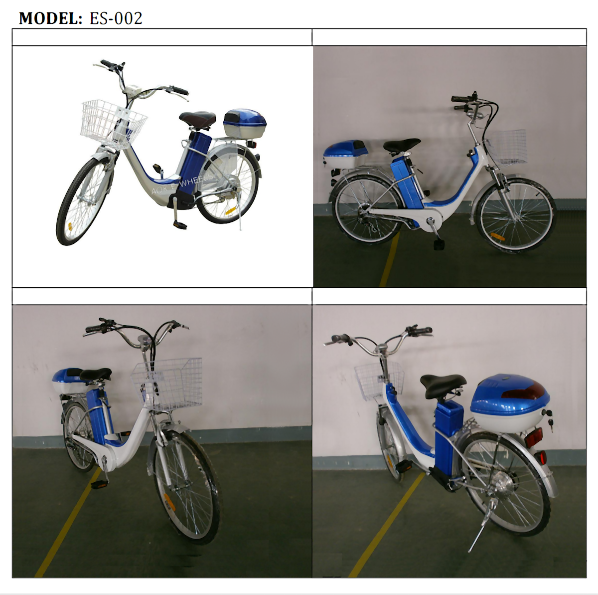 24" Step Thru Eco City e-Bike Silver A-OK