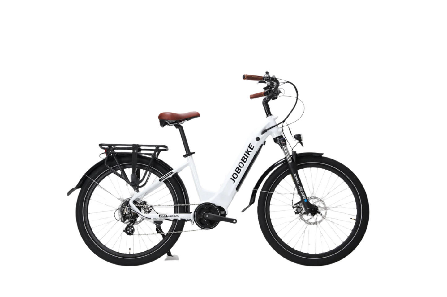 JB-TDF45L white electric bike with sleek aesthetics.