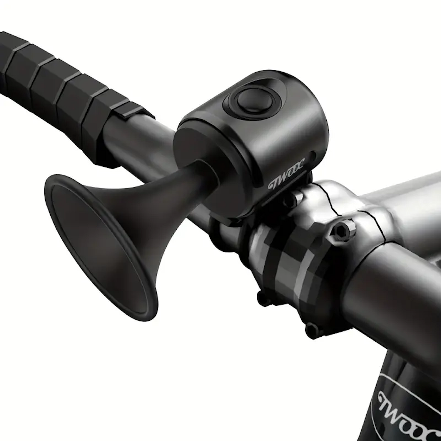 Compact air horn for bikes – Loud and effective safety accessory.