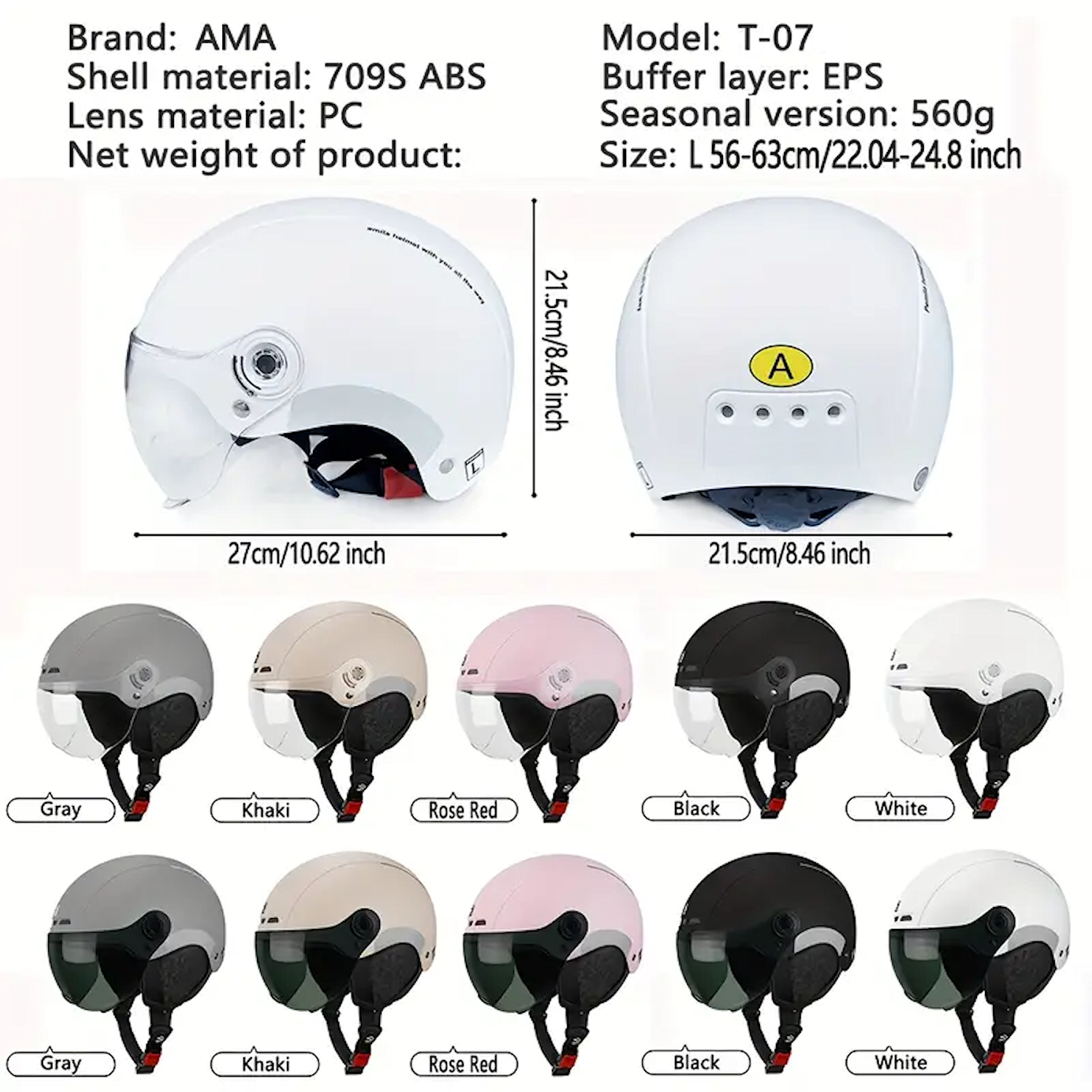 AMA helmets in 10 colors – Wide range of stylish and protective helmets.