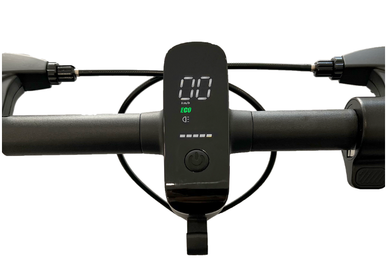 Brio electric scooter side view – Smooth handling and efficient performance.