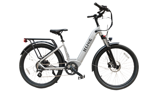 City Cat Silver – Sleek silver electric bike for urban mobility.