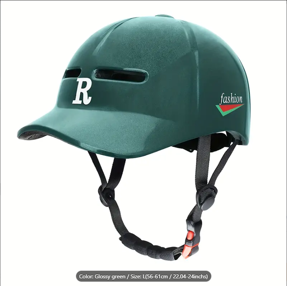 Gudook helmet in green – Stylish and protective for riders.