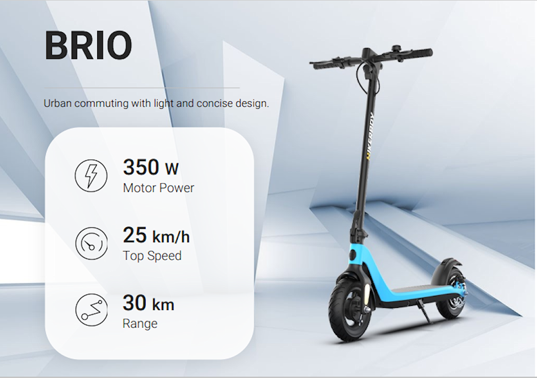 ES002 silver electric scooter with a sleek design.