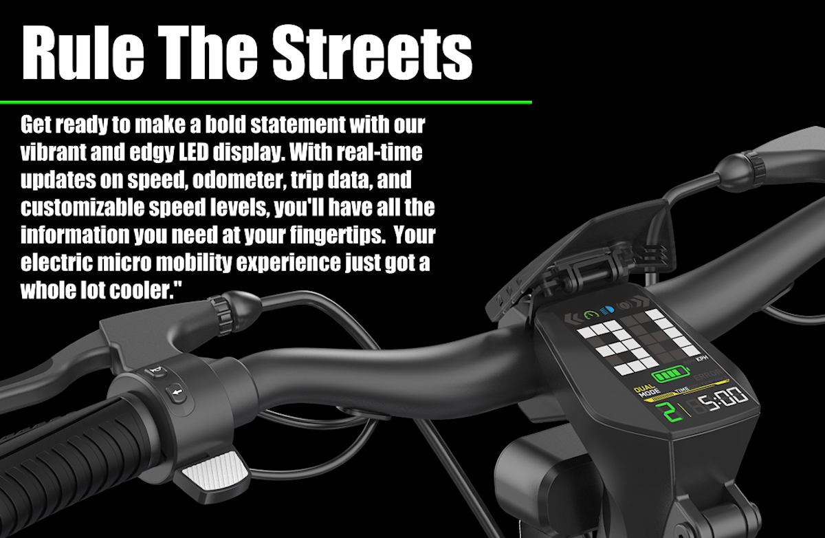 10*2.7 2080W e-scooter APP PUNK Rider Pro