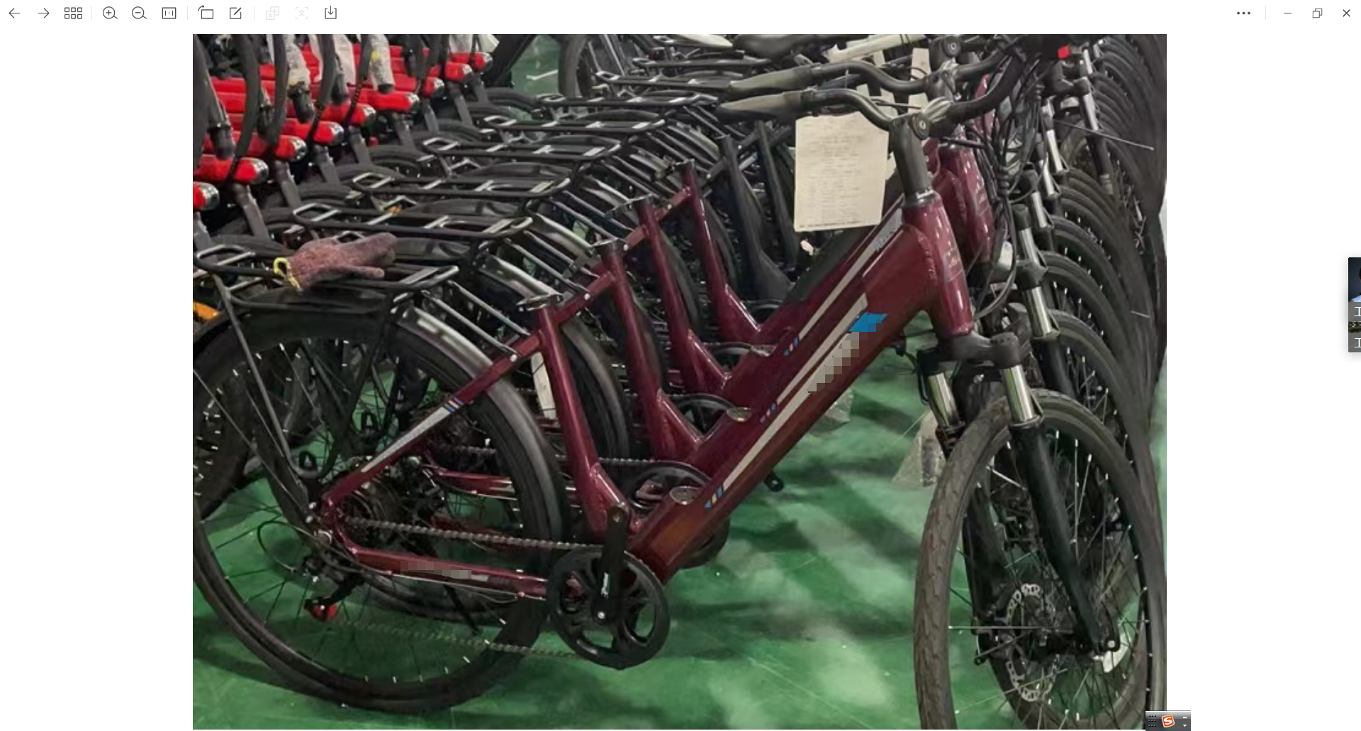 Red-colored electric bike with modern features.