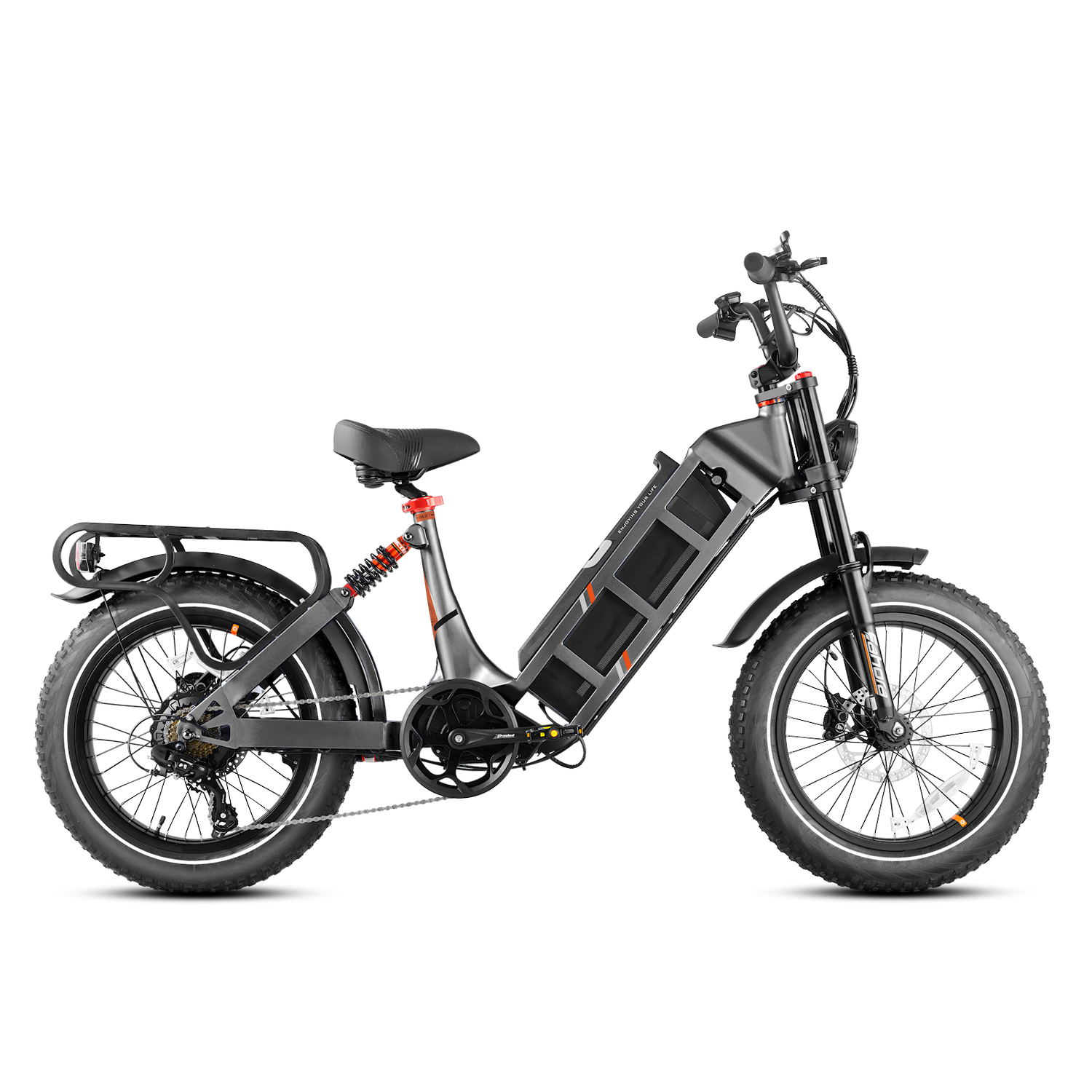 Rocky e-bike side view – Powerful motor and ergonomic features for ultimate performance.