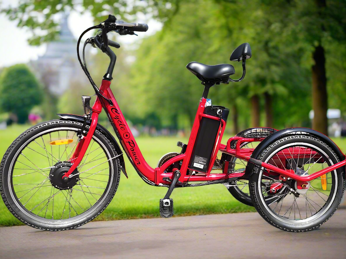 Roma red electric scooter – Bold red color with a durable frame for urban mobility