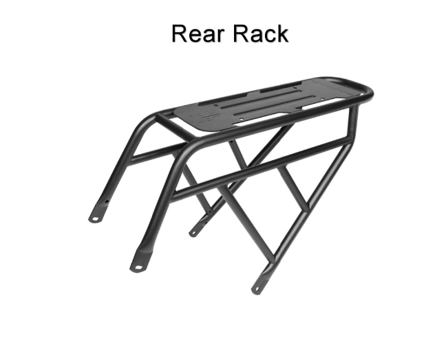 Taurus rear rack for additional carrying capacity.