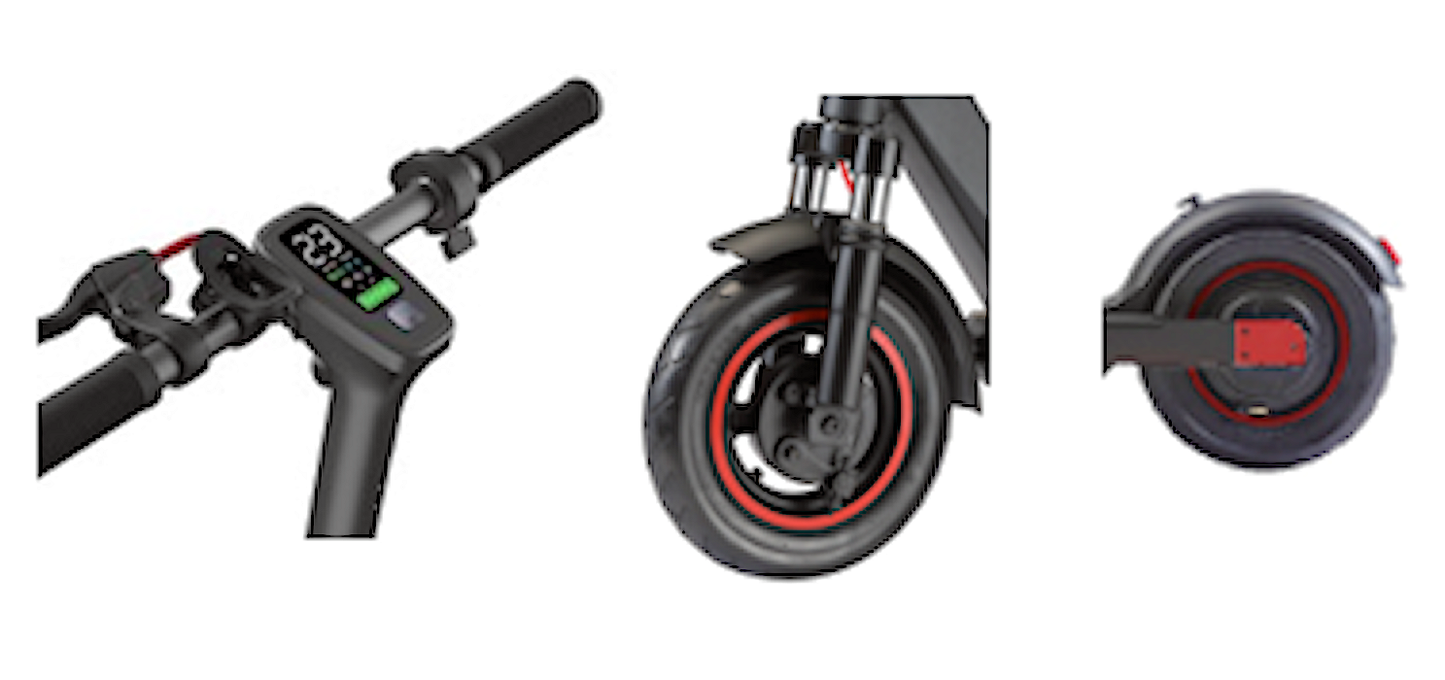 FUNKII FS07A Rear motor Electronic (E-ABS) disk brake with APP 10" kick e-scooter