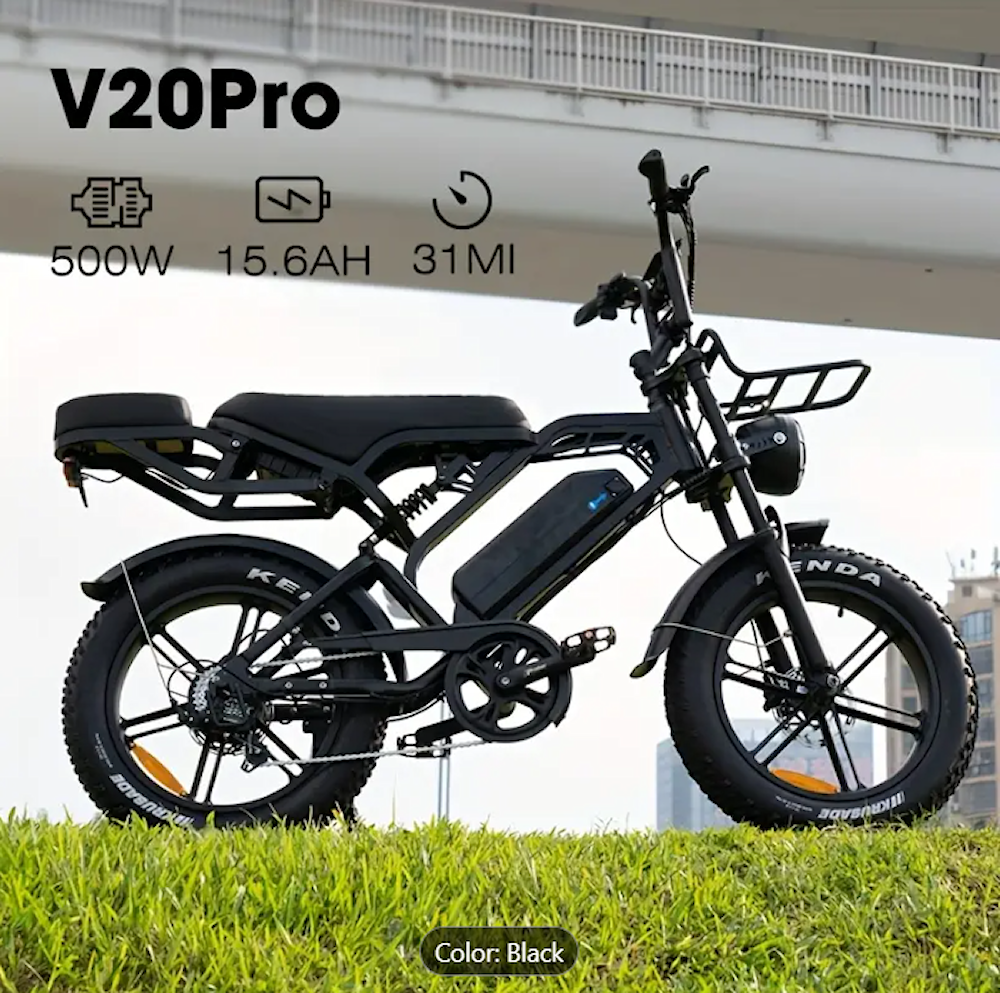 EBS BLACK STALLION ZHENXI V20 PRO BMX MOTO MOPED 20*4 E-Bike