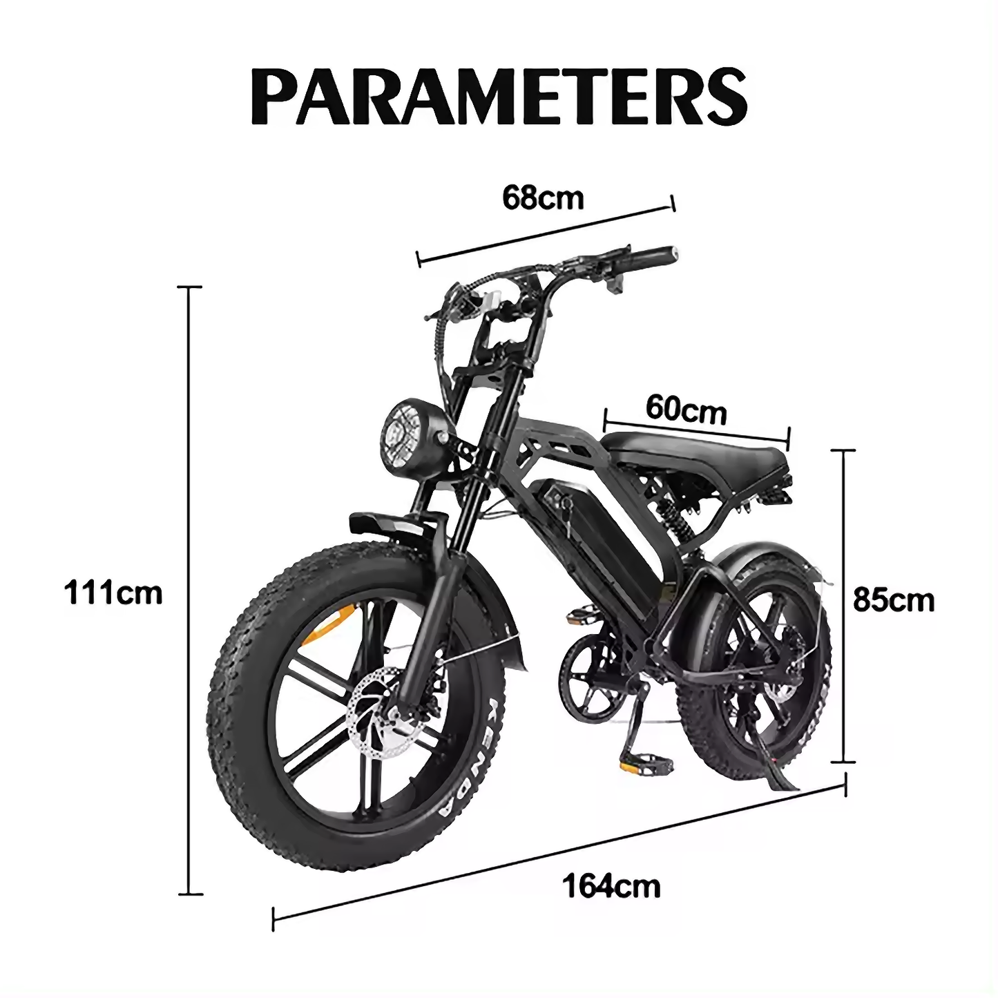 20*4" MOTO e-Bike Black Stalion EBS